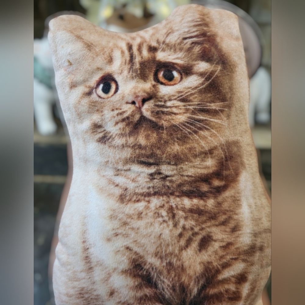 NWT. Adorable 12" Ginger Tabby Cat Door Stopper